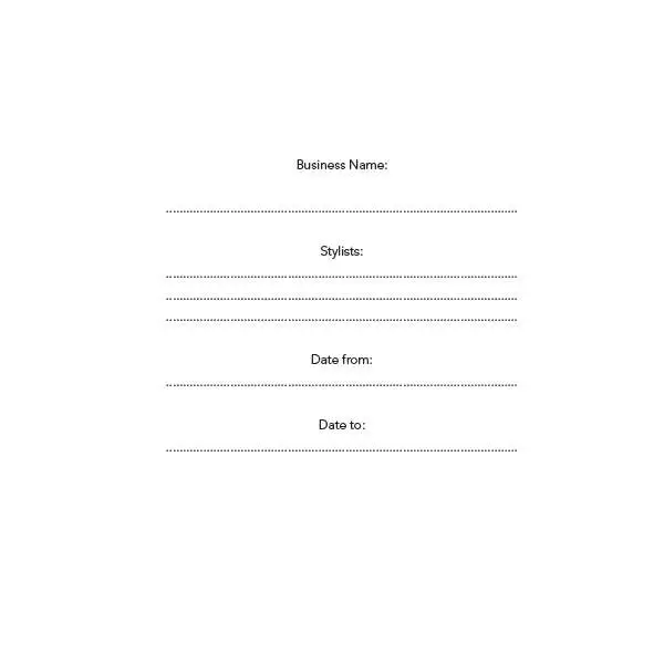 salon appointment book