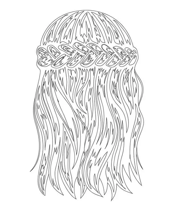 Hair Styles Coloring Book