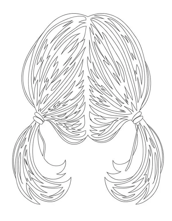 Hair Styles Coloring Book