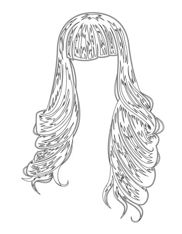 Hair Styles Coloring Book