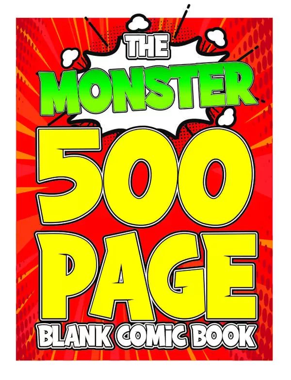 The Monster 500 Page Blank Comic Book