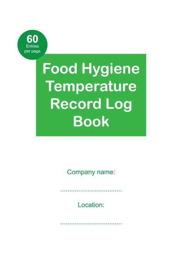 Health and Safety Food Hygiene Temperature Record Log Book