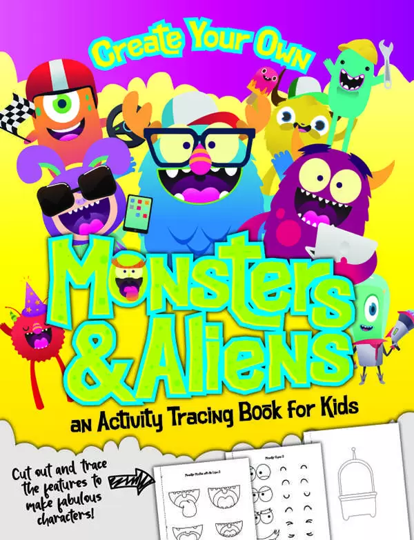 Activity Tracing Book For Kids: Create Your Own Monsters & Aliens