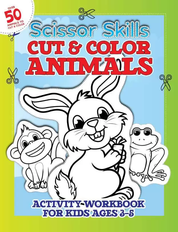 Scissor Skills Cut & Color Animals