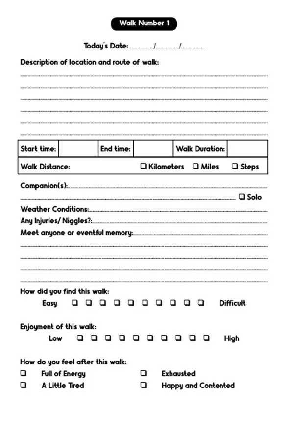 Walking Logbook