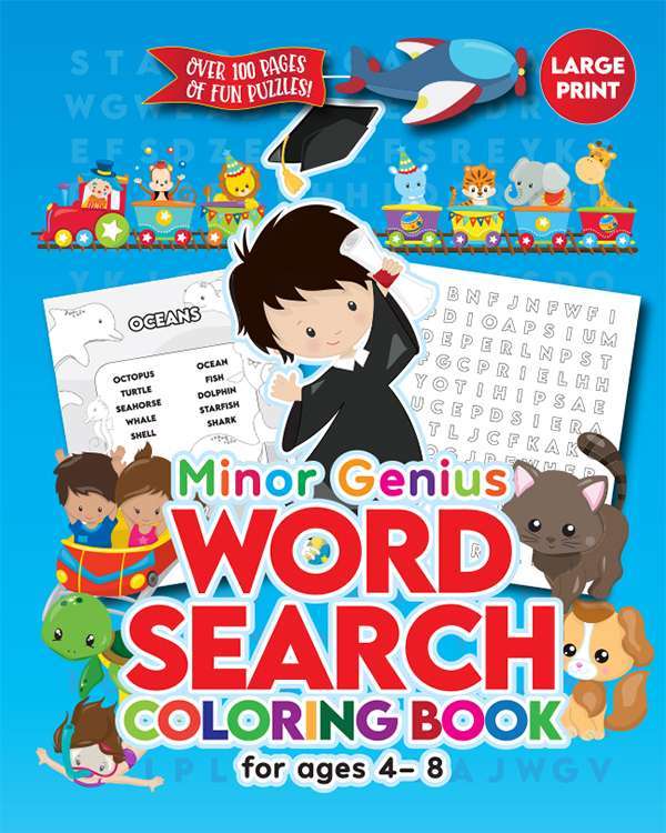 Minor Genius Wordsearch Coloring Book Herbert Publishing