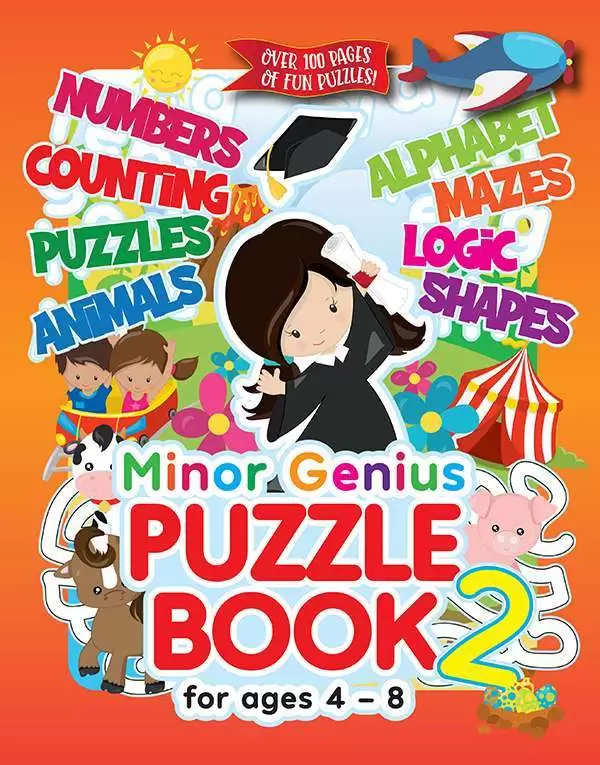 Minor Genius Puzzle Book 2: For Ages 4-8