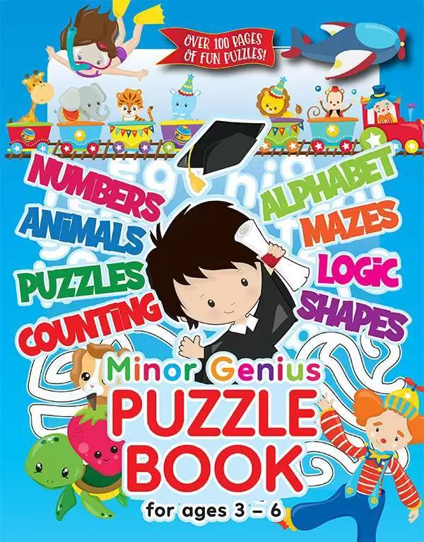 Minor Genius Puzzle Book For Ages 3-6