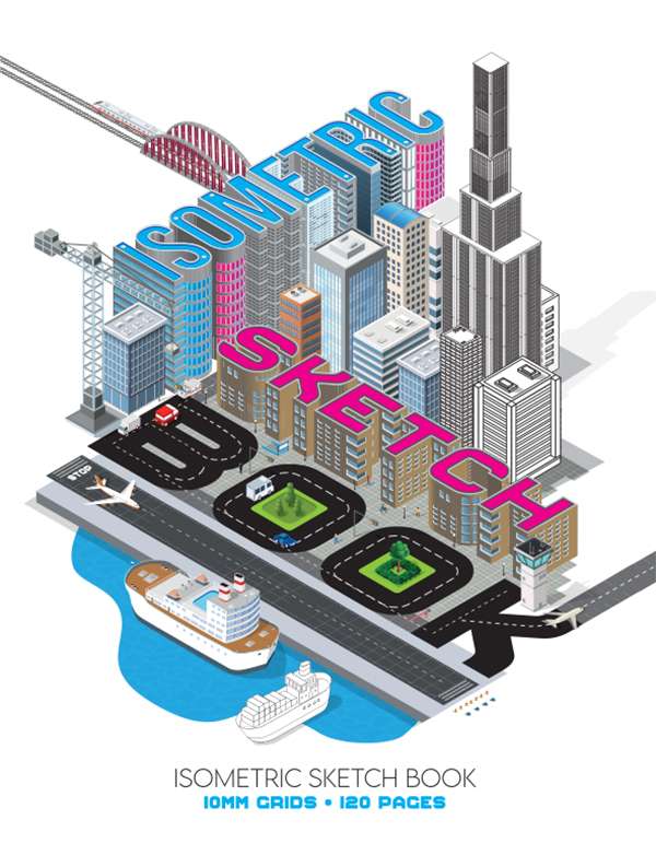 Isometric sketchbook 10mm grids