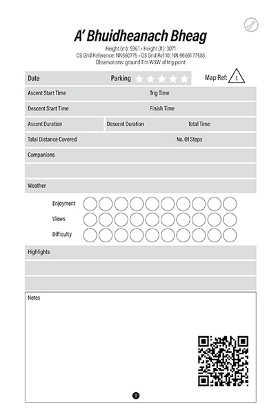 Scotland Munros Peak Bagger Logbook